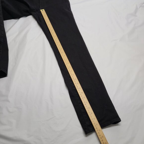 Express Mens Jeans 30 X 32 Slim Straight Stretch Denim Pants Black - Picture 12 of 15